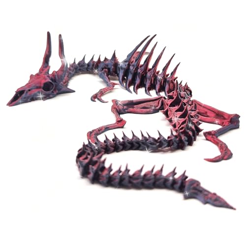Skelett Drachenfigur Drachen Dekofigur Schattengeist Fantasy Halloween Figur Partyzubehör Tischdekoration Geburtstagsgeschenk für Gamer von BACH AND BOUJEE