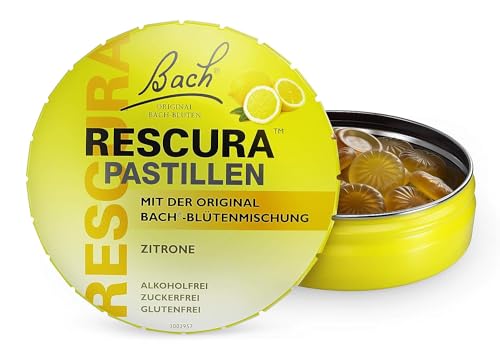 Original Bach RESCURA Pastillen: (ehemals Rescue) Bachblüten-Mischung in einer fruchtigen Pastille, Zitrone, 50g von BACH RESCURA