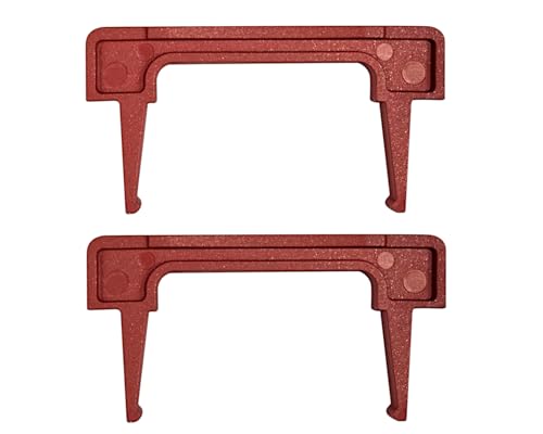 BACHMANN 918.000 Verriegelung rot Endkappen 2er Set für Power Frame Cover Einbausteckdosen/Zubehör/Ersatzteil von BACHMANN