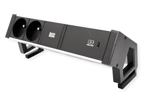 BACHMANN DESK2 ALU Black 2xUTE 1xUSBC 60W 0,2m GST18 BACHMANN DESK2 ALU Black 2xUTE 1xUSBC 60W 0,2m GST18 von BACHMANN