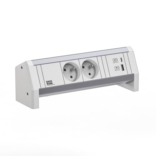BACHMANN Desk 2xUTE 1xUSB A/C 22W GST18 RAL9010 BACHMANN Desk 2xUTE 1xUSB A/C 22W GST18 RAL9010 von BACHMANN