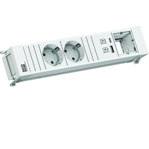 BACHMANN Power Frame 2xCEE7/3 1xCM 1xUSB A/C 22W 0,2m GST18 ws BACHMANN Power Frame 2xCEE7/3 1xCM 1xUSB A/C 22W 0,2m GST18 ws von BACHMANN