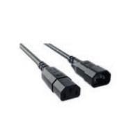 Bachmann 356.127 Stromkabel 1,5 m C14 Kupplung C13 – Elektrokabel (1,5 m, männlich/weiblich, Kupplung, C13, schwarz) von BACHMANN
