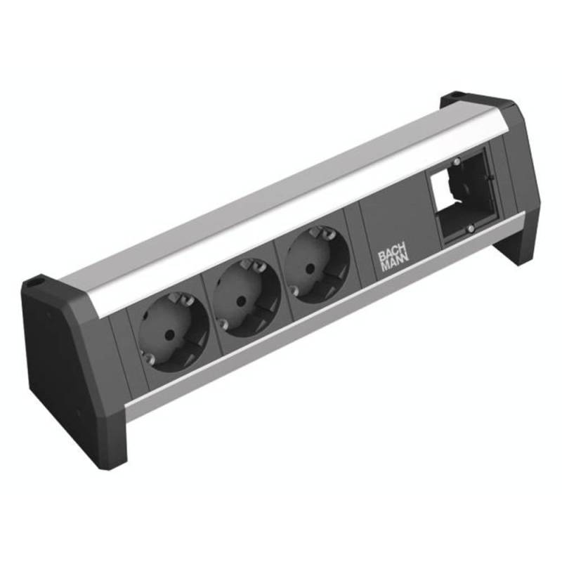 Bachmann 902000 Steckdosenleiste Mehrfachsteckdose Aluminium Schutzkontakt B-Ware von BACHMANN