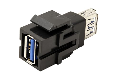 Bachmann 917.120 USB A/A 3.0 Keystone Modul, Schwarz von BACHMANN