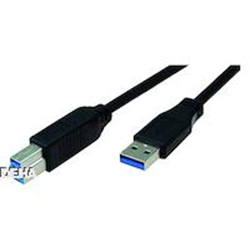 Bachmann USB-Kabel USB 3.2 Gen1 (USB 3.0 / USB 3.1 Gen1) USB-A Stecker, USB-B Stecker 1.00m Schwarz von BACHMANN