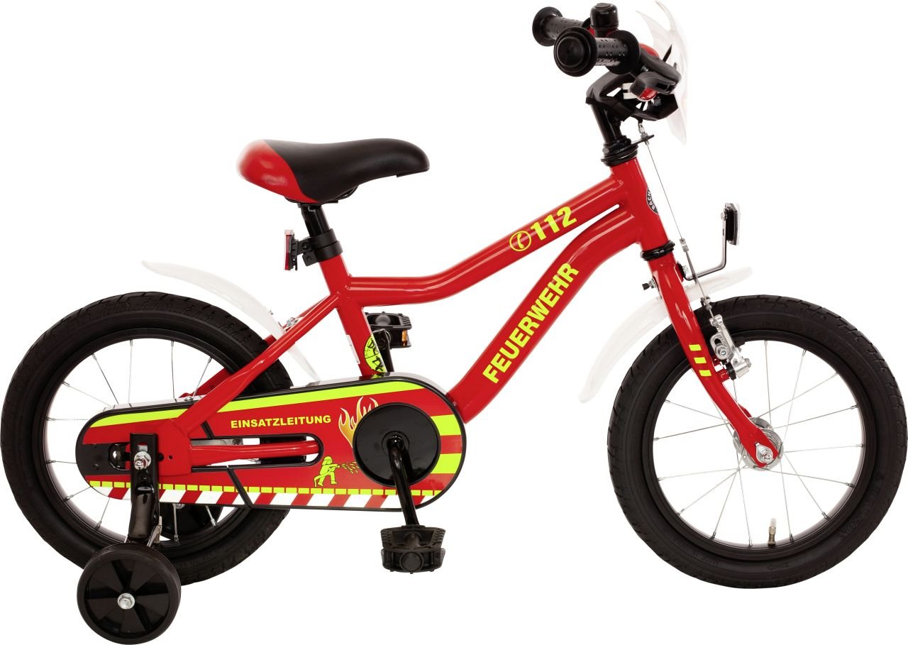 Bachtenkirch Kinderfahrrad Feuerwehr Kuma 14 Zoll rot weiß von Bachtenkirch