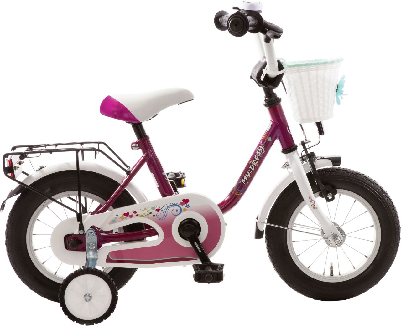 Bachtenkirch Kinderfahrrad My Dream 12,5 Zoll purpur weiß von Bachtenkirch