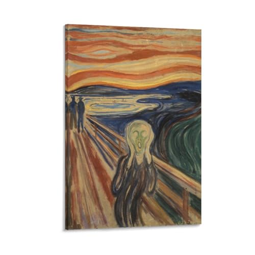 BACION Edvard Munch The Scream Ölgemälde-Reproduktion, Art Print Poster Wall Decor Kunstdruck Poster Wand-Dekor von BACION