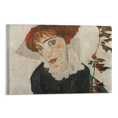 BACION Egon Schiele Portrait of Wally Poster Gemälde Poster Für Büro Klassenzimmer Leinwand Moderne Leinwand Wandkunst von BACION