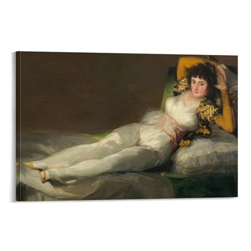 BACION Francisco Goya Ölgemälde-Reproduktion, The Clothed Maja Wandbild, Dekoratives Gemälde, Wandbild Kunstdruck, Wand-Dekorationen von BACION