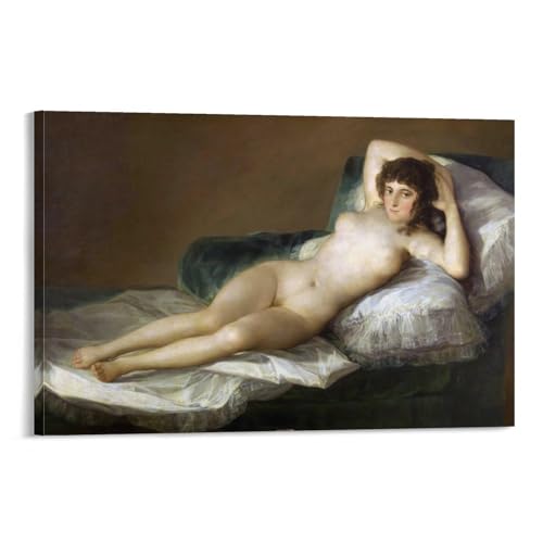 BACION Ölgemälde-Reproduktion Francisco Goya Nude Maja, Klassischer Giclée-Kunstdruck Auf Leinwand, Wanddekoration Für Zu Hause von BACION
