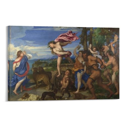 BACION Ölgemälde-Reproduktion Titian Bacchus And Ariadne, Klassischer Giclée-Kunstdruck Auf Leinwand, Wanddekoration Für Zu Hause von BACION