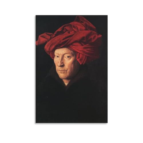 Jan Van Eyck Leinwand Bilder, Portrait of A Man Wand Druck Gemälde Drucke Wandbilder, Modern Wall Art Poster Wohnzimmer Deko von BACION