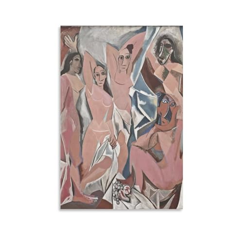 Les Demoiselles D’Avignon Pablo Picasso Leinwand Wand Dekoration Leinwanddruck - Ölgemälde Reproduktion - Kunstdruck - Leinwand Bilder - Wandkunst von BACION