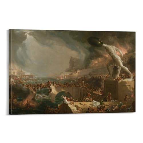 Thomas Cole The Course of Empire Destruction Poster Für Dekorative Stoff Poster Leinwand Wandkunst Wand-Deko Leinwandbilder Ölgemälde-Reproduktion von BACION