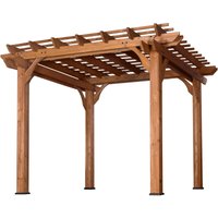 Pergola aus Holz 305x305 cm Terrassenüberdachung freistehend für den Garten Pavillon / Gartenpavillon Überdachung Wetterfest 3x3 - Braun - Backyard von BACKYARD DISCOVERY