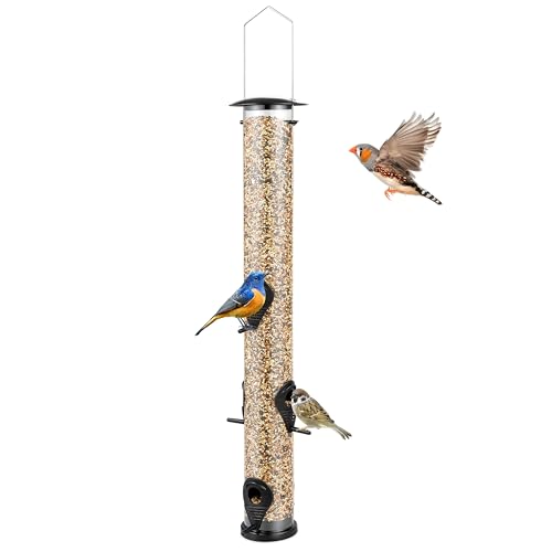 Vogelfutterstation mit hohem Rohr, langlebig, hängend, für Wildvögel, 58,4 cm hoch, Design mit 6 Anschlüssen von BACKYARD EXPRESSIONS PATIO · HOME · GARDEN