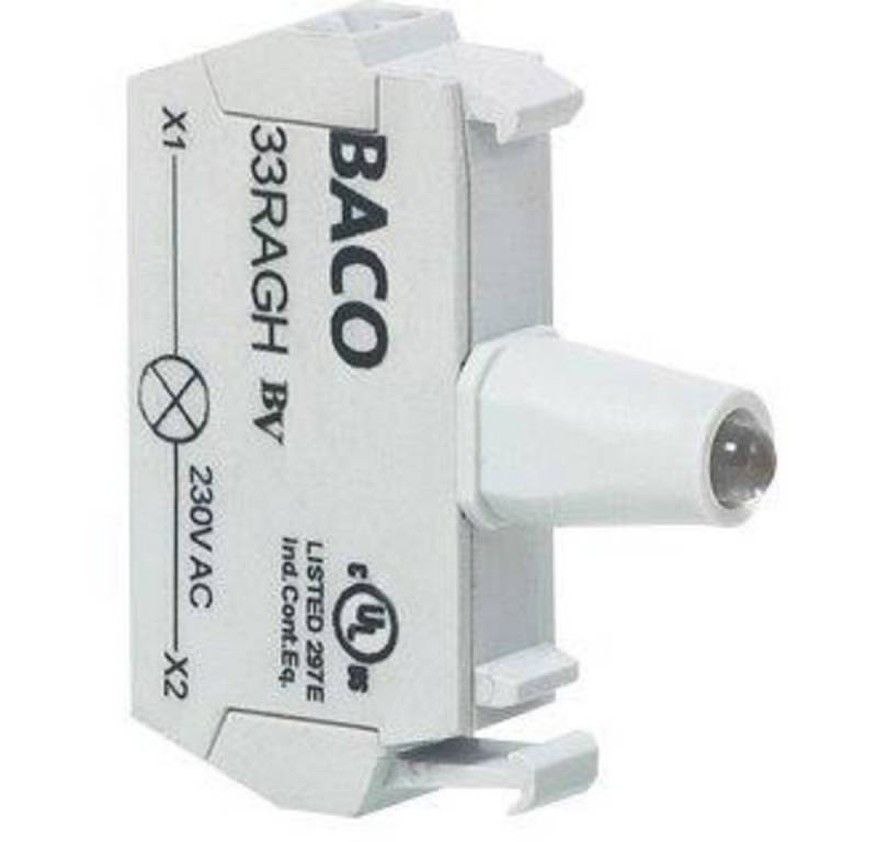 BACO Lampenfassung BACO 33RAGL LED-Element Grün 12 V/DC, 24 V/DC 1 St., (33RAGL) von BACO