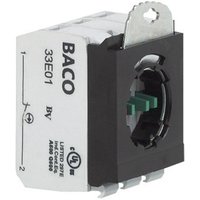 Baco - 333E02 Kontaktelement mit Befestigungsadapter 2 Öffner tastend 600 v 1 St. von BACO