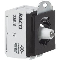 Baco - 333ERAGL10 Kontaktelement, LED-Element mit Befestigungsadapter 1 Schließer Grün tastend 24 v 1 von BACO