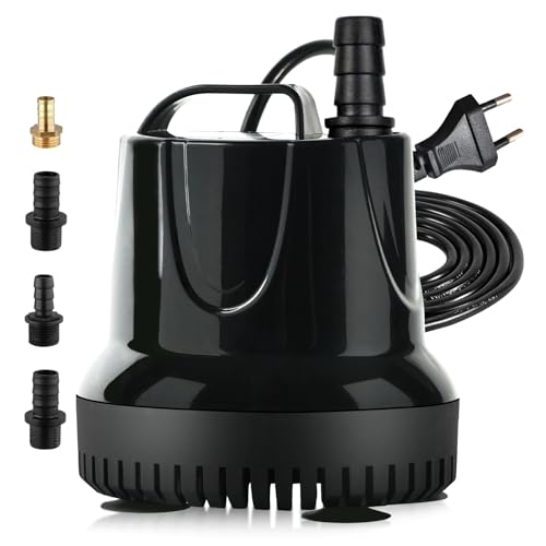 BACOENG Aquarium Pumpe, 40W 2500L/H Mini Wasserpumpe Tauchpumpe Klein Springbrunnenpumpe Teichpumpe, Zimmerbrunnenpumpe Aquariumpumpen Brunnenpumpe Klein für Aquarien, Teich, Garten von BACOENG