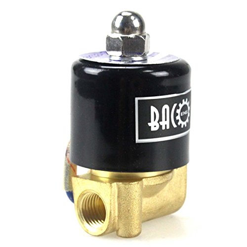 BACOENG DC12V 1/4 Zoll Messing Elektrisches Magnetventil Wasser Luft Gas VITON NC von BACOENG