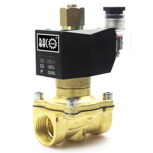 BACOENG DC12V 2 Way 3/4" BSP Messing Elektrisches Magnetventil Normalerweise offen von BACOENG