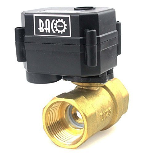 BACOENG Kugelhahn 3/4 Zoll DN20 2 Wege BSP Messing Motorkugelhahn DC12V CR-05 5 DräHte Messing Elektrische Kugelventil von BACOENG