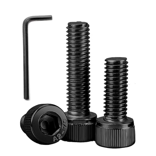 BACSHBY 10 Stück M6x65mm Zylinderschrauben mit Innensechskant, Zylinderkopfschrauben Schrauben Schwarz Vollgewinde,Edelstahl A2 V2A Innensechskantschrauben mit Schraubenschlüssel BACSHBY 10 Stück M6x65mm Zylinderschrauben mit Innensechskant, Zylinderkopfschrauben Schrauben Schwarz Vollgewinde,Edelstahl A2 V2A Innensechskantschrauben mit Schraubenschlüssel von BACSHBY