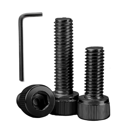 BACSHBY 20 Stück M4x10mm Zylinderschrauben mit Innensechskant, Zylinderkopfschrauben Schrauben Schwarz Vollgewinde,Edelstahl A2 V2A Innensechskantschrauben mit Schraubenschlüssel BACSHBY 20 Stück M4x10mm Zylinderschrauben mit Innensechskant, Zylinderkopfschrauben Schrauben Schwarz Vollgewinde,Edelstahl A2 V2A Innensechskantschrauben mit Schraubenschlüssel von BACSHBY