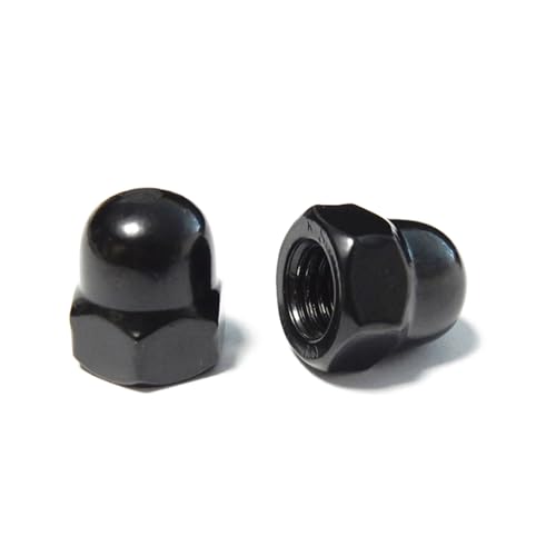 BACSHBY 20 Stück M5 schwarze Edelstahl-Kuppelmuttern, DIN 1587, Eichelkopf-Gewinde, Sechskantmuttern für Industrie, Befestigungselemente, Befestigungen BACSHBY 20 Stück M5 schwarze Edelstahl-Kuppelmuttern, DIN 1587, Eichelkopf-Gewinde, Sechskantmuttern für Industrie, Befestigungselemente, Befestigungen von BACSHBY