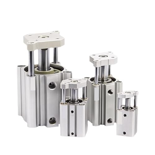 BACYDLPL 1 STÜCKE CQMB Typ CQMB20/25/32 Kein Magnet Hub 5-100mm Dünner LUFTZYLINDER Doppeltwirkend Führungsstange Kompakter Pneumatischer Zylinder(30mm Stroke) von BACYDLPL