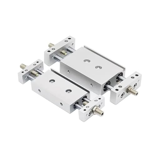 BACYDLPL 1 STÜCKE Pneumatische Zylinder Kleine Einstellbare Sroke Schiebe Tisch Doppel Welle Doppel Stange Zylinder 10/16/20/25-50/100/150(Stroke 200mm,Bore 10mm) von BACYDLPL