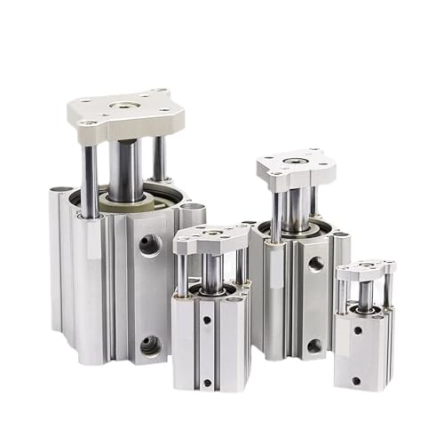 BACYDLPL 1 STÜCKE mit Magnet Dünner LUFTZYLINDER Doppeltwirkend Führungsstange Kompakter Pneumatikzylinder CDQMB12-5 CDQMB16-10(CDQMB20) von BACYDLPL