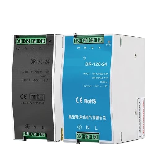 BACYDLPL 1 stücke DR75 Schiene Schalt Netzteil DR-120-12 75W 120W 12V 24V 48V AC/DC einzigen Ausgang Beleuchtung Sourc Power(75W) von BACYDLPL