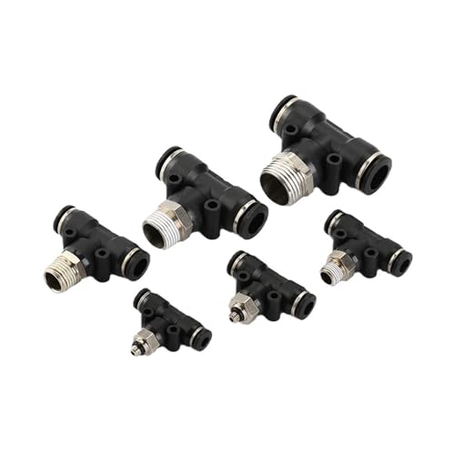 BACYDLPL 10 stücke PC6-M5 SL8-01 PL4-02 Pneumatische Anschlüsse BSPT M5 1/8 "1/4" 3/8 "1/2" Push-In Schnell Anschluss Release Air Fitting Sanitär(PC12,01) von BACYDLPL