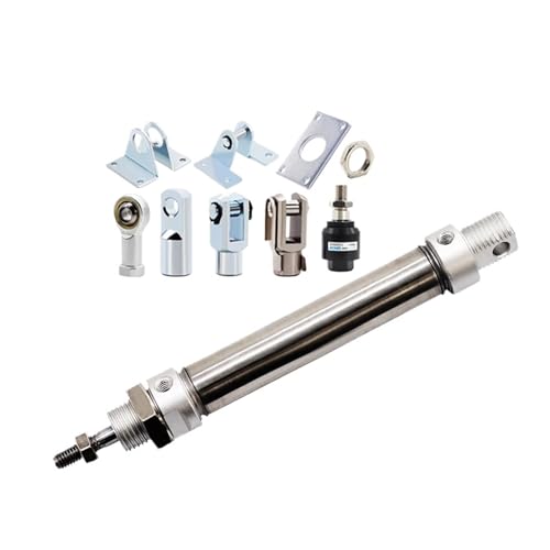 BACYDLPL 1PCS Mini Air Pneumatische Zylinder 25-500mm Hub Edelstahl Doppel Wirkenden Kolben(Only Cylinder) von BACYDLPL