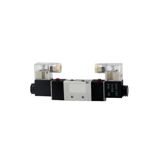 BACYDLPL Airtac Typ 4V120-06 4V220-08 4V330-10 4V420-15 5-Wege-2-Positionen-Luftpneumatik-Magnetventil 12 V DC24 V 110 V 220 Ventil pneumatisch(4V220-08 DC12V,Without Fittings) von BACYDLPL