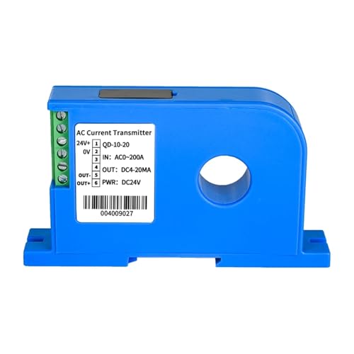 BACYDLPL DC24V Stromsensor Wandler 4-20mA 0-10V RS485 Stromsignalgeber 0-50A 0-100A 0-500A AC DC(Input DC 0-200A,Output 0-10V) von BACYDLPL