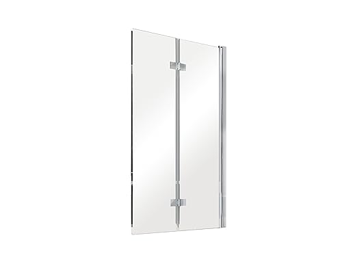 BADLAND Duschwand für Badewanne 80x150 Badewannenabtrennung 2-teilig PRESTIGIO Gehärtetes Glas 6 mm von BAD LAND