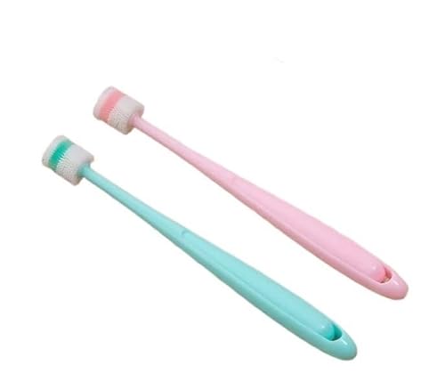 BADALO Hundezahnbürste 360 ​​Soft Silikon Katzenzahnbürste Mundhygiene Einfache Handhabung (Color : Green) von BADALO