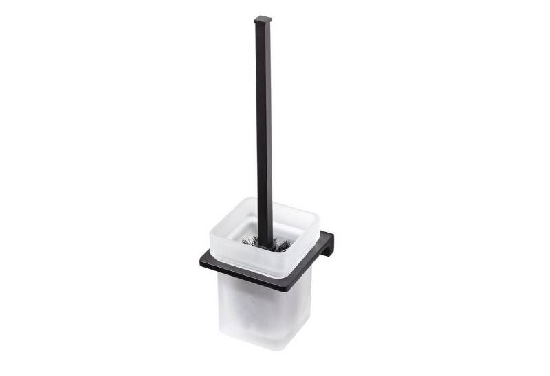 BADEDU WC-Reinigungsbürste SIRIUS Toilettenbürste mit Halter schwarz matt von BADEDU