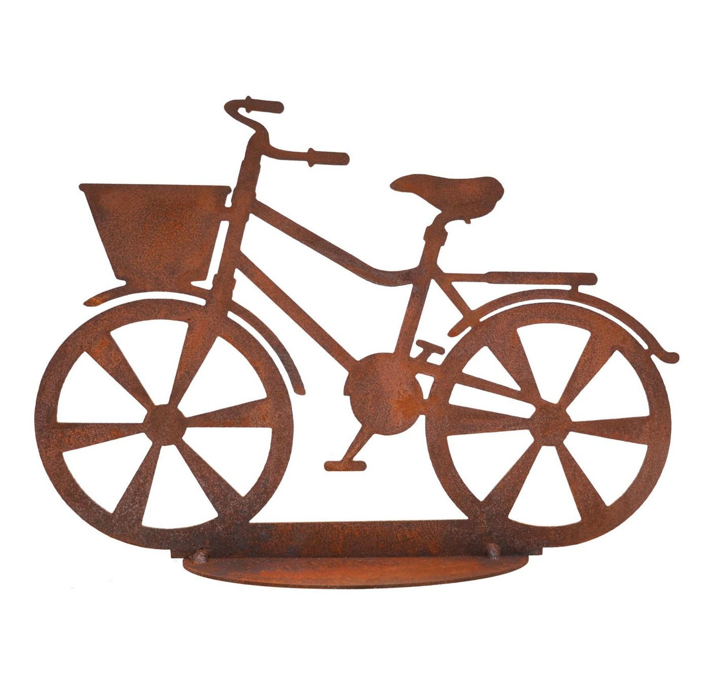 BADEKO Gartenfigur Fahrrad in Edelrost, (1, 1 St., Metallfigur), Edelrost von BADEKO