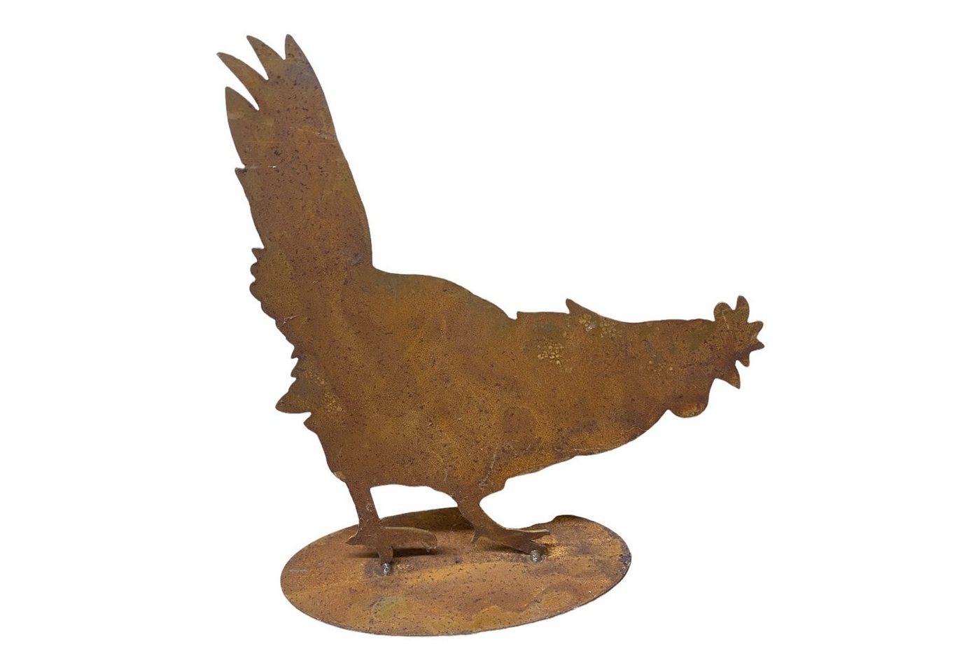 BADEKO Gartenfigur Rostiges Huhn Christa Metall 27x23cm von BADEKO