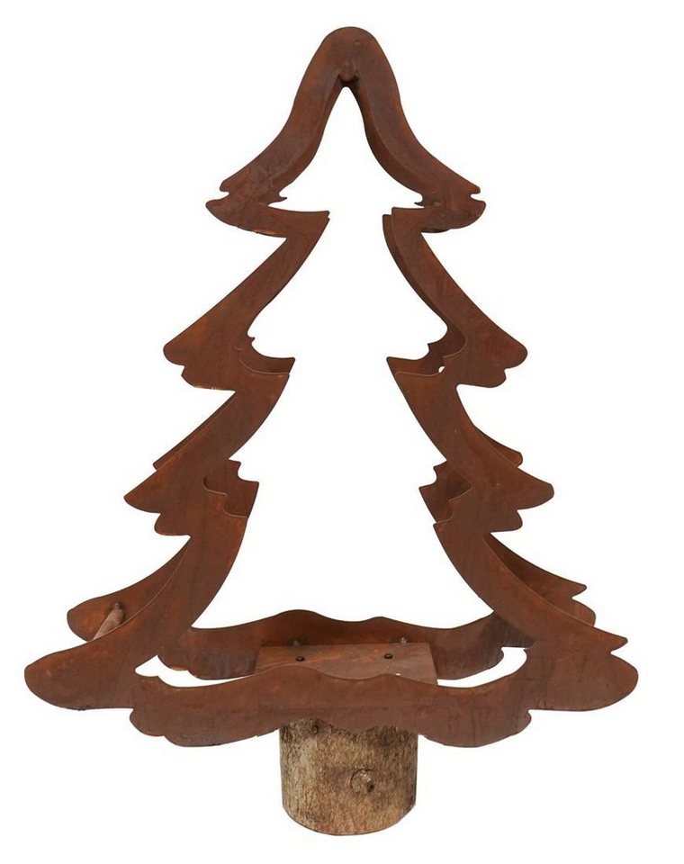 BADEKO Weihnachtsfigur Holzregal Baum - Edelrost von BADEKO