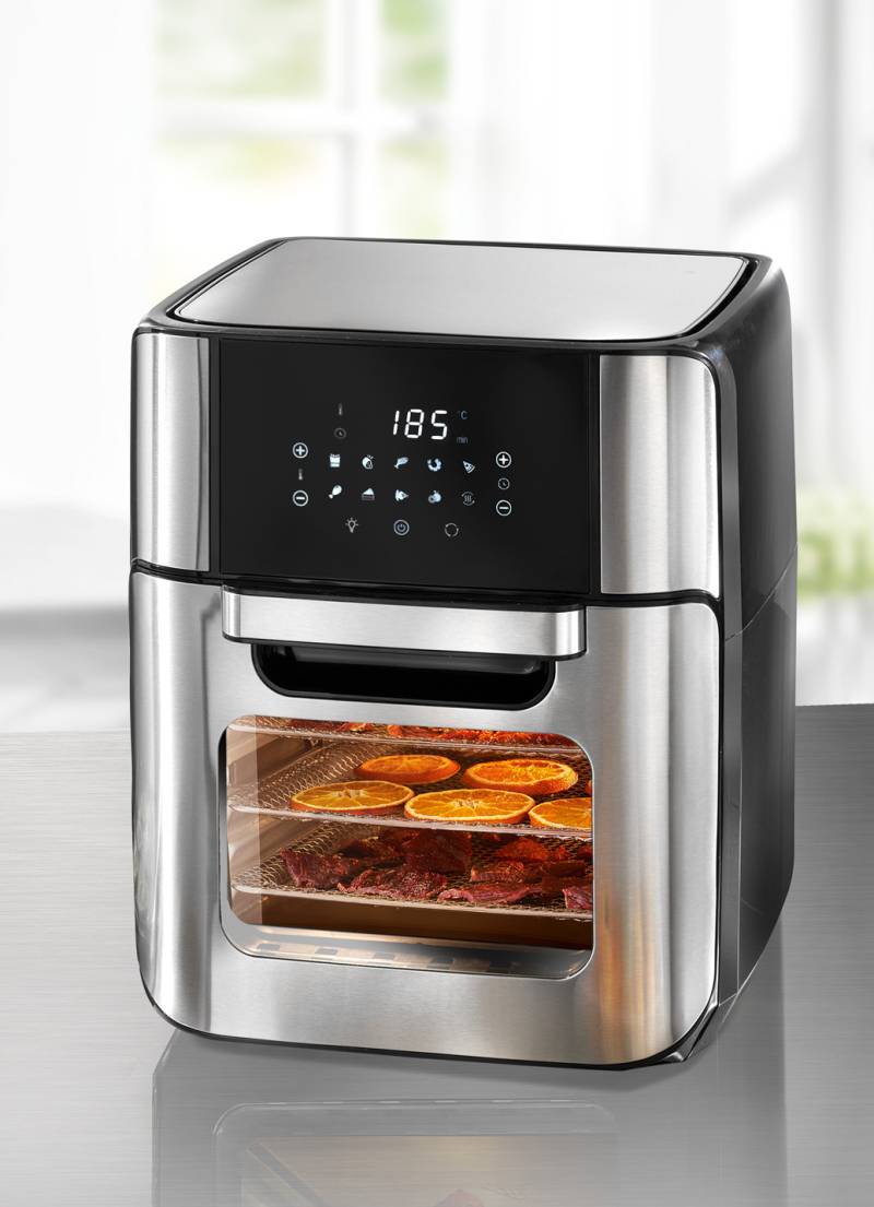 10-in-1 Heißluft-Fritteuse, Schwarz-Edelstahl 10-in-1 Heißluft-Fritteuse, Schwarz-Edelstahl von BADER