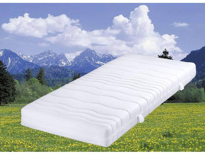 7-Zonen-Cellflexkern-Matratze von Murmelland, Komforthöhe ca. 19 cm, Größe 132 (90/200 cm), Weiss von BADER