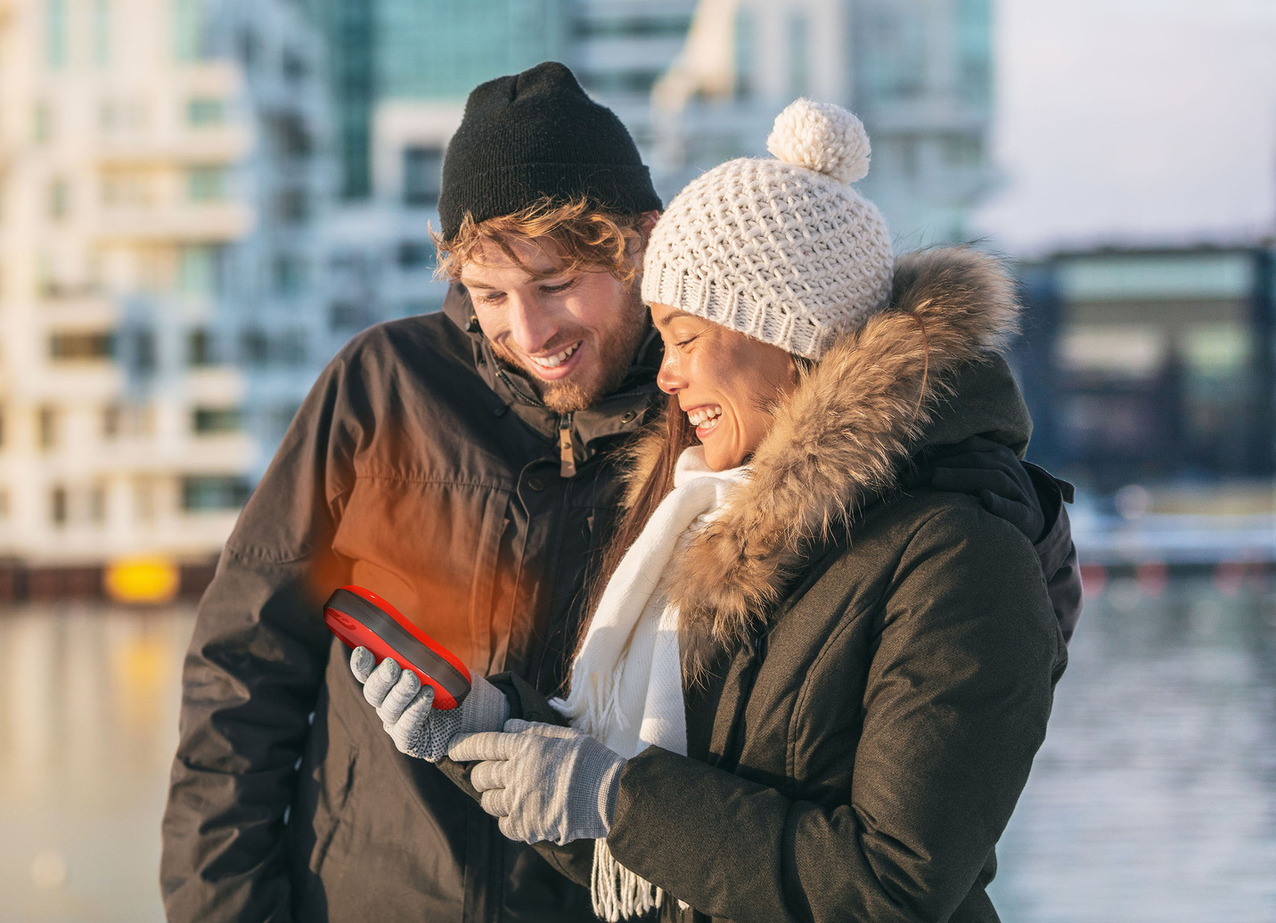 Akku-Handwärmer 2er-Set, Rot von BADER