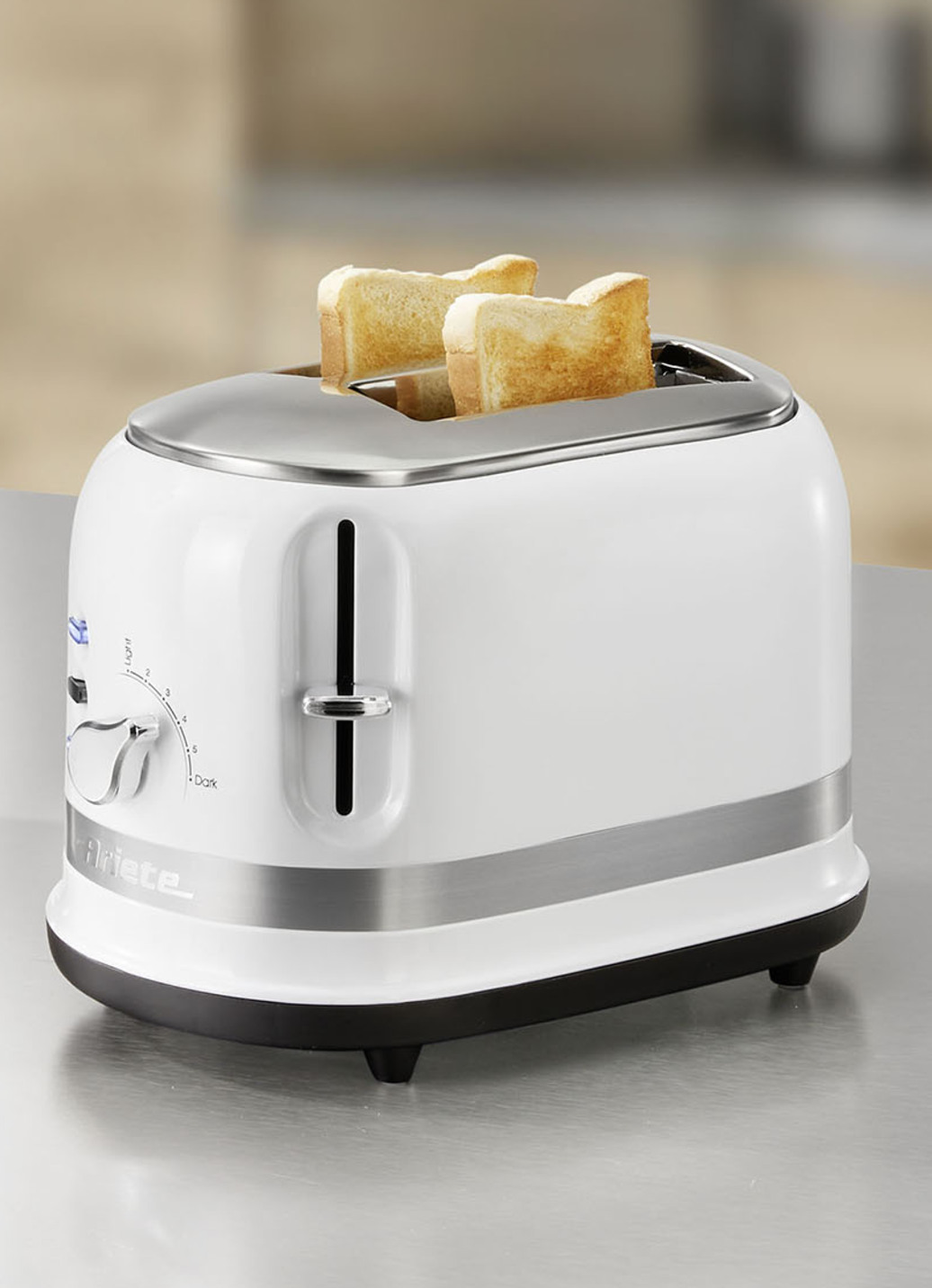 Ariete Frühstücksserie moderna im Retro-Design, Toaster, Weiss von BADER